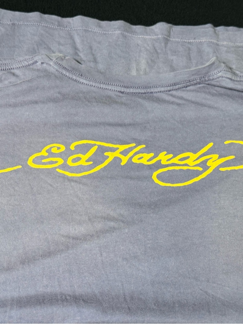 Ed Hardy Tiger Graphic T-Shirt XL Purple Double Sided Logo Tee - Picture 5 of 5